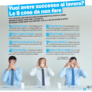 lavoro comportamenti da evitare