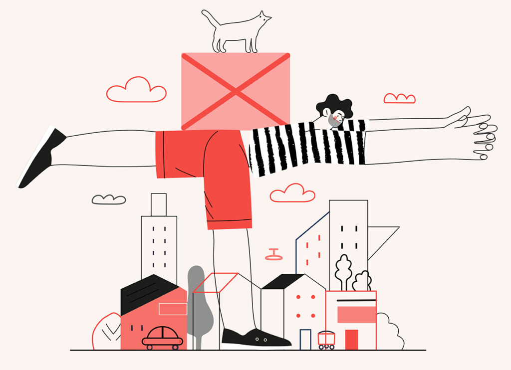 ragazzo che costruisce una nuova città innovativa