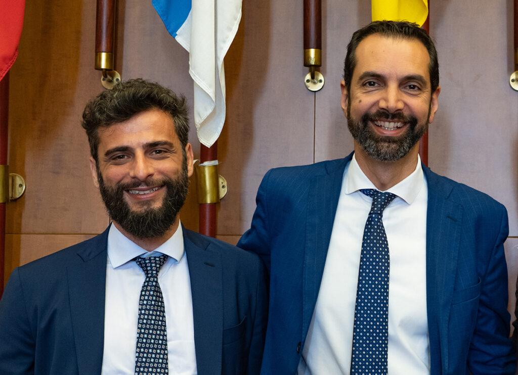 Roberto Ruggeri, creatore del Sud Innovation Summit, e Federico Basile, Sindaco di Messina 