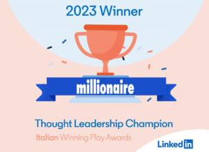 Millionaire vince il premio Thought Leadership Award